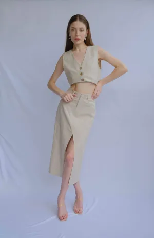 All Bodies 100% Linen Pencil Skirt
