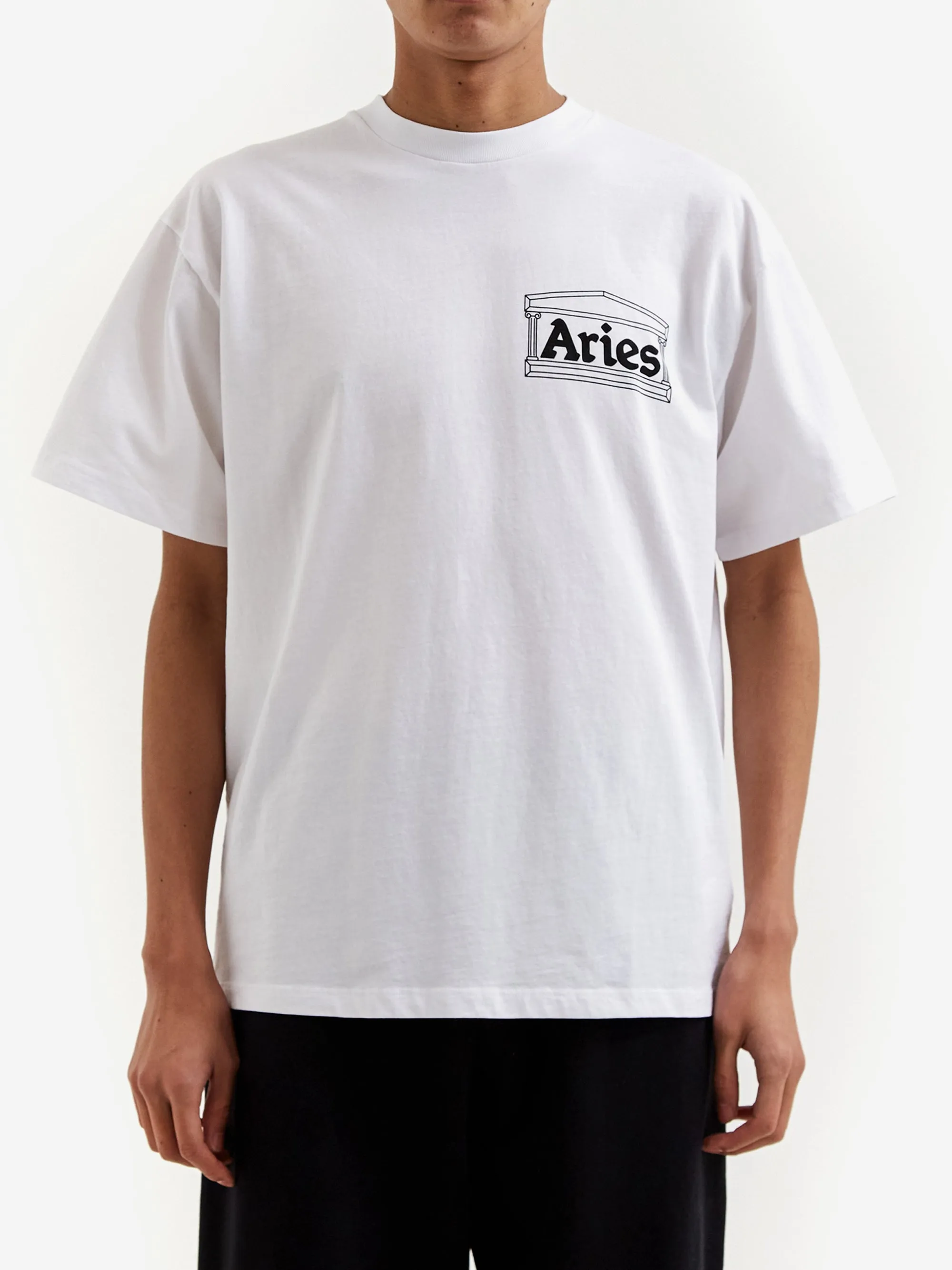 Aries Temple Shortsleeve T-Shirt - White