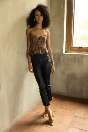 Bailey High Rise Coated Cropped Flare Jean