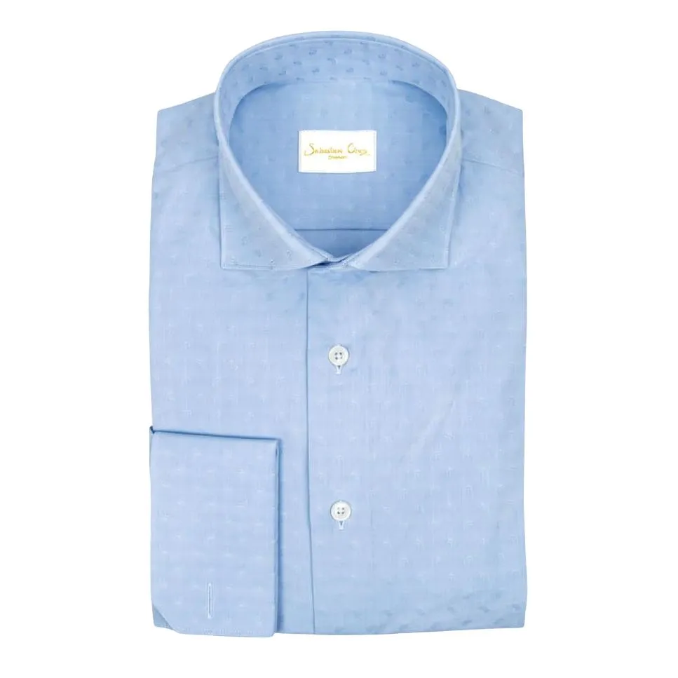 Bamino Blu Mini Paisley Dress Shirt @ The Vault