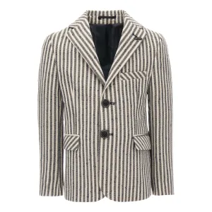 Beige Double Striped Blazer
