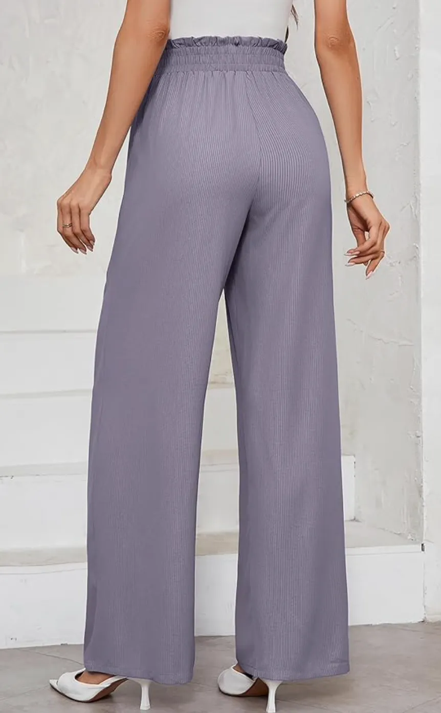 Bianca High Waisted Pants | Purple