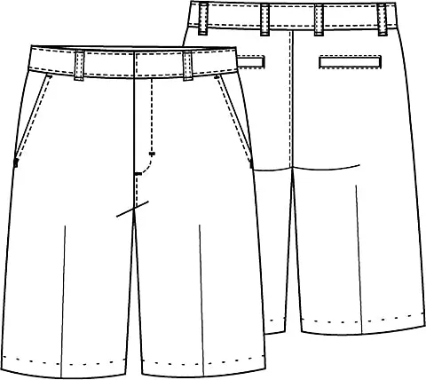 BOYS ADJ. WAIST FLAT FRONT SHORT #5236