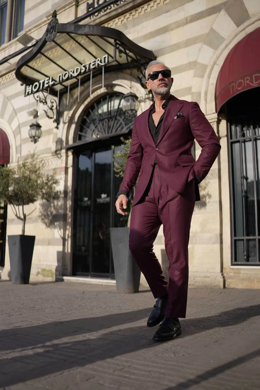 Burgundy 2-Piece Suit
