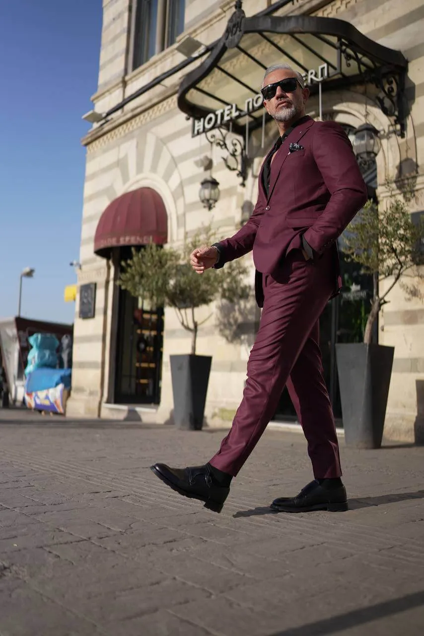 Burgundy 2-Piece Suit