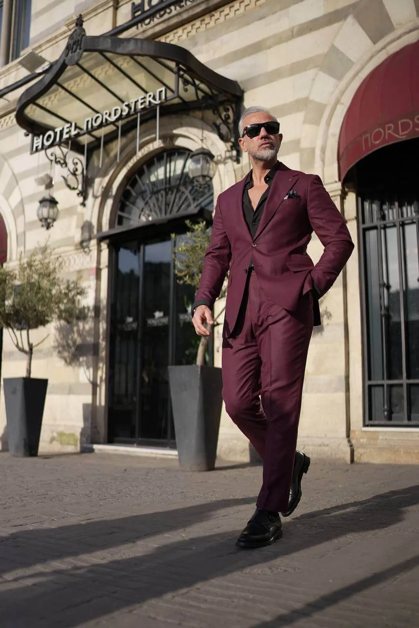Burgundy 2-Piece Suit