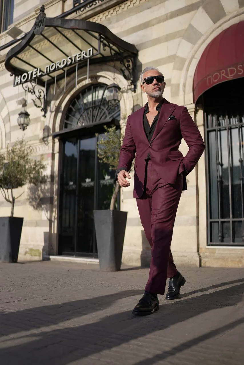 Burgundy 2-Piece Suit