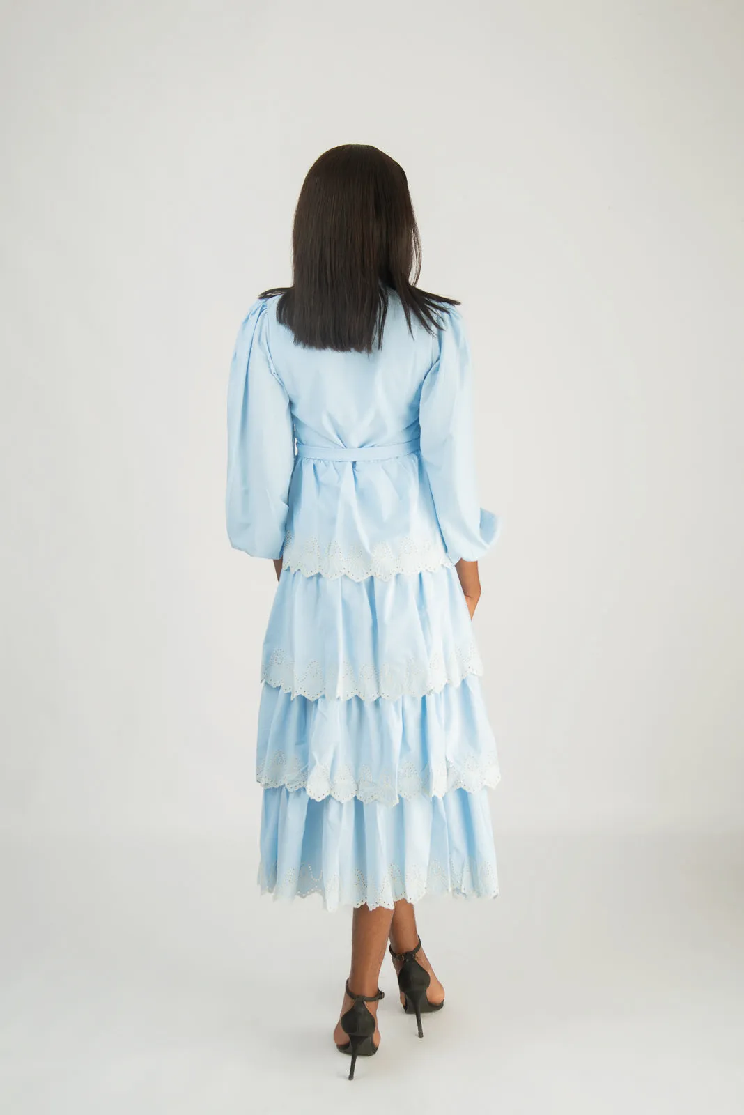 CHRISTY LAYERED DRESS- BLUE