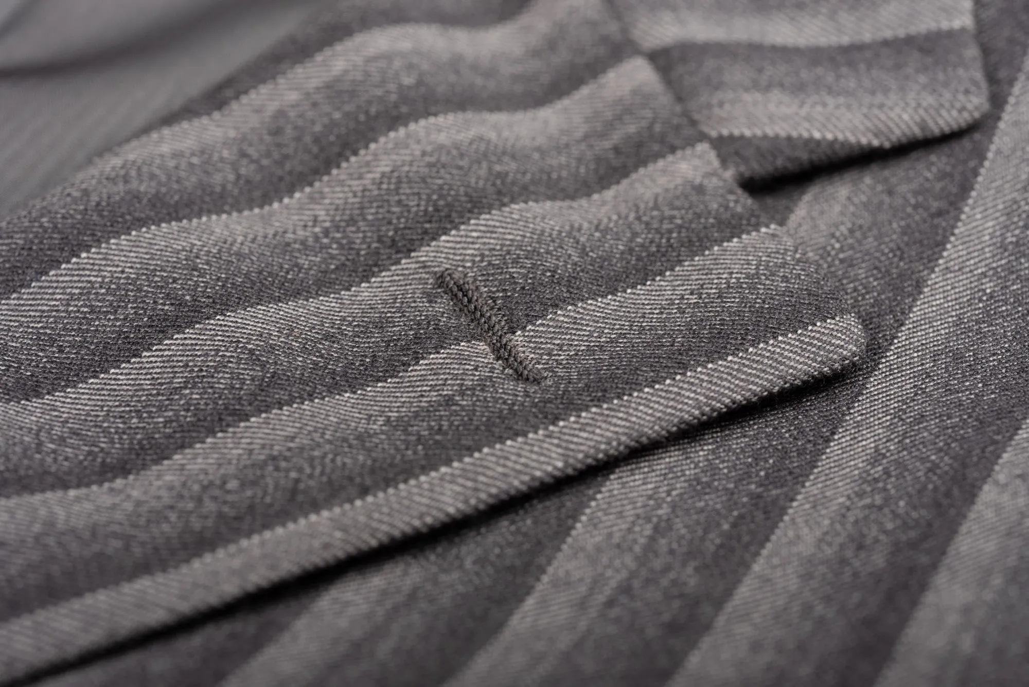 D'AVENZA Roma Handmade Gray Striped Wool-Cashmere Suit EU 50 NEW US 40