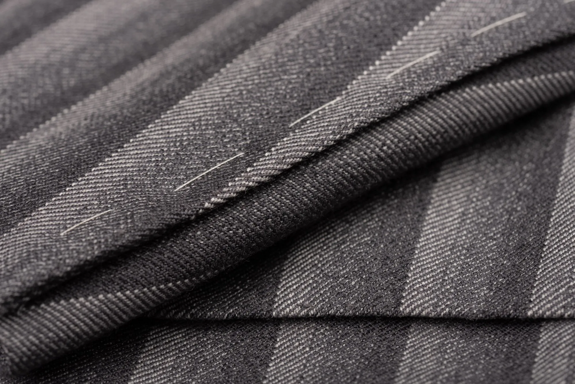 D'AVENZA Roma Handmade Gray Striped Wool-Cashmere Suit EU 50 NEW US 40