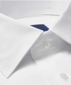 David Donahue White Trim Tuxedo Shirt