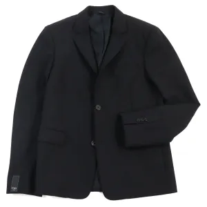 Fendi Wool Polyurethane Tailored Jacket Black
