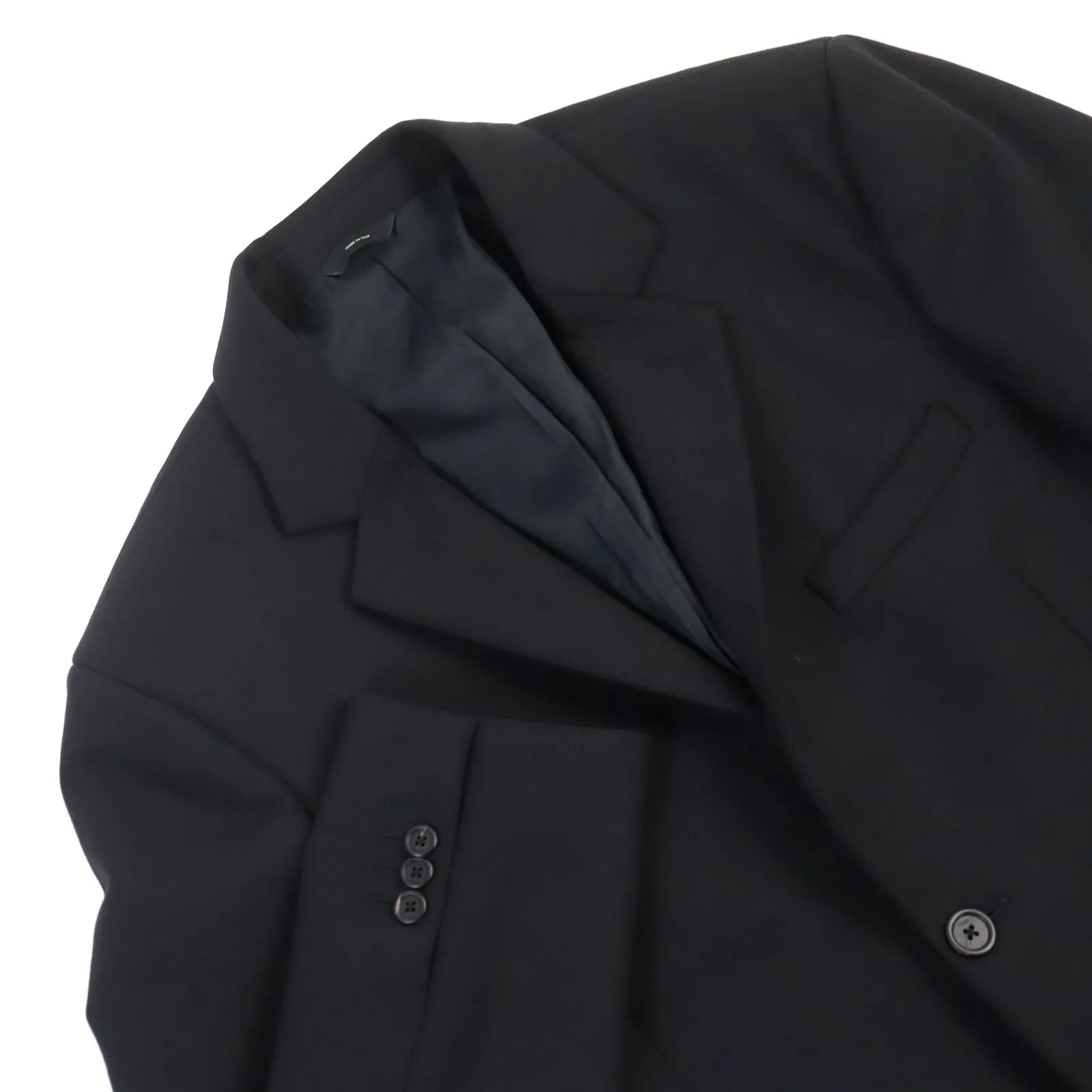 Fendi Wool Polyurethane Tailored Jacket Black