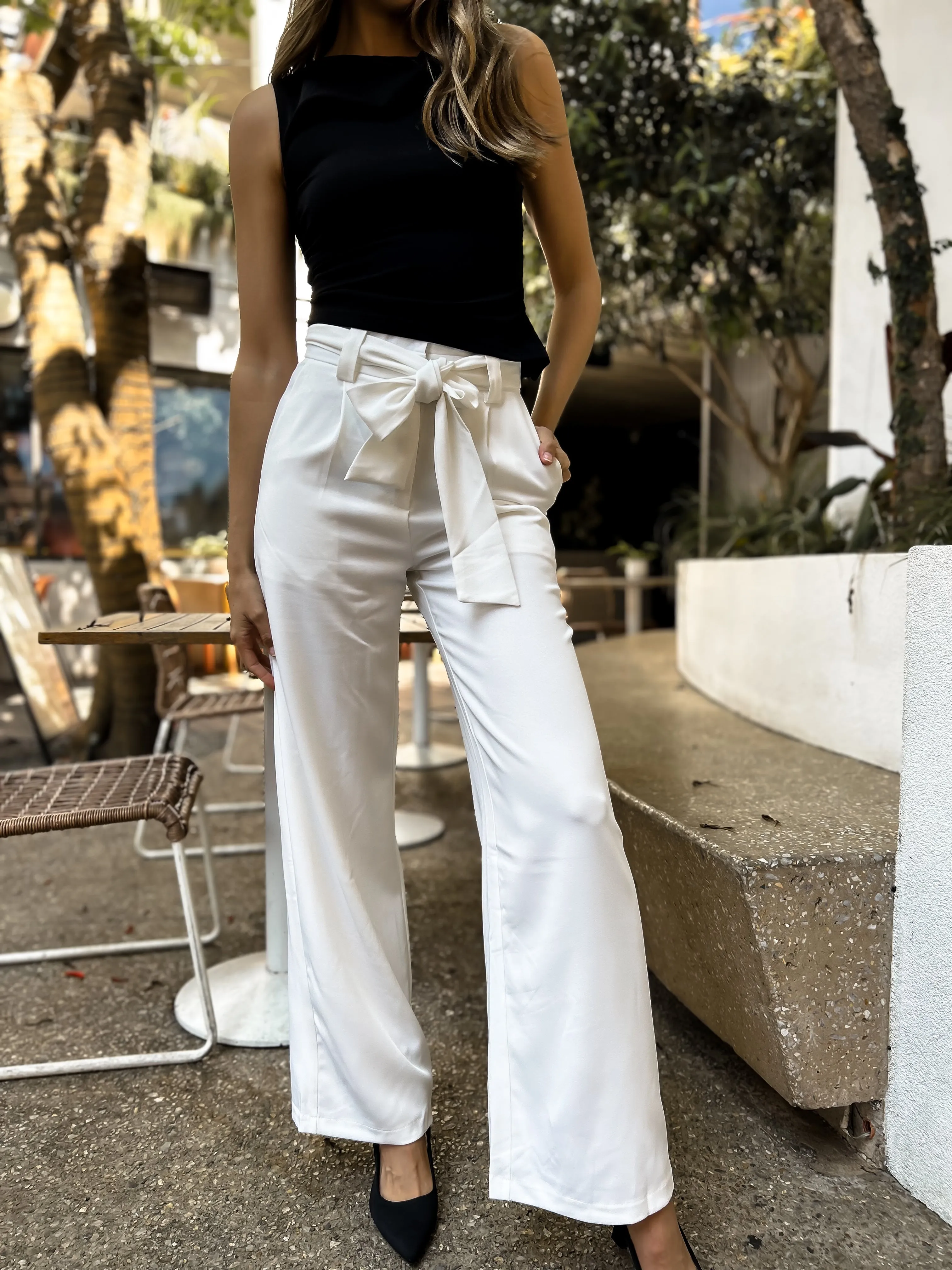 FREYA High Waisted Pants - White
