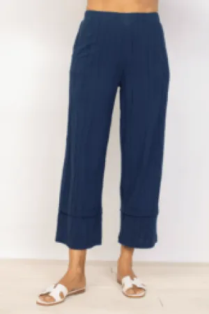 Habitat Sale, 16571 Pieced Hem Flood Pant, Navy 50% Off Regular Price
