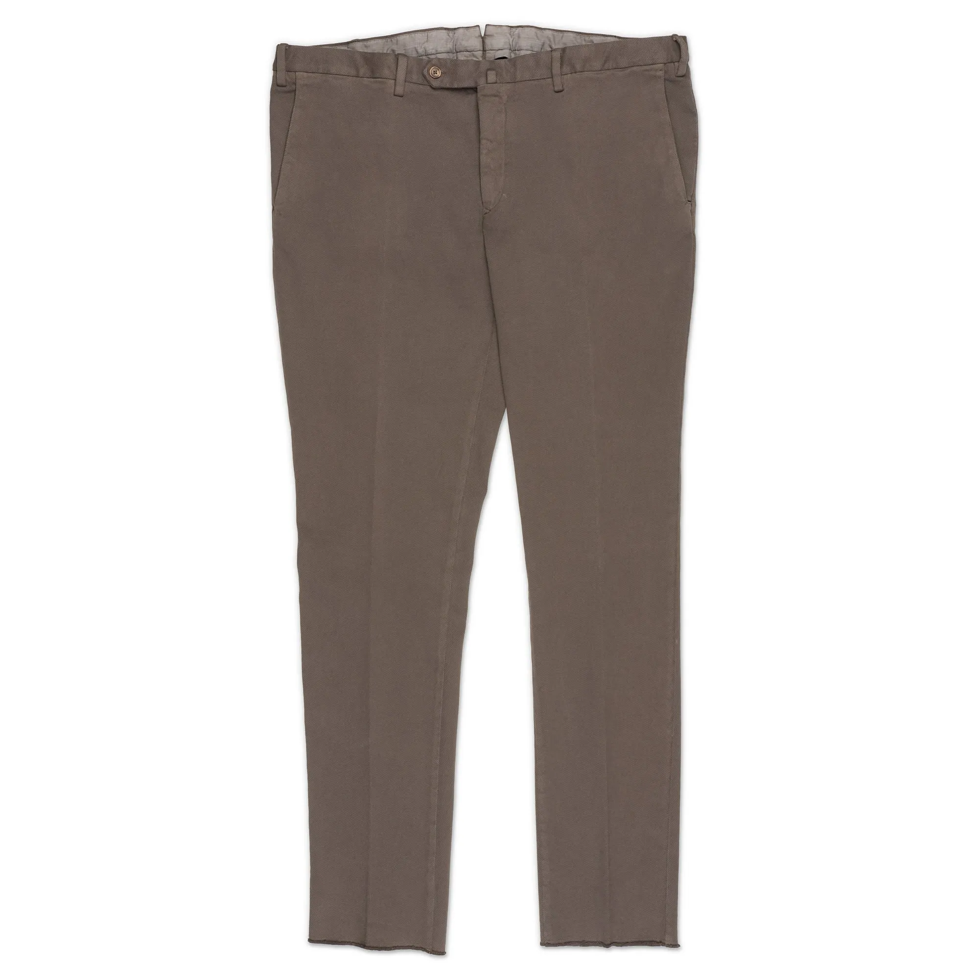 INCOTEX (Slowear) Gray Twill Cotton Flat Front Pants EU 60 NEW US 44 Slim Fit