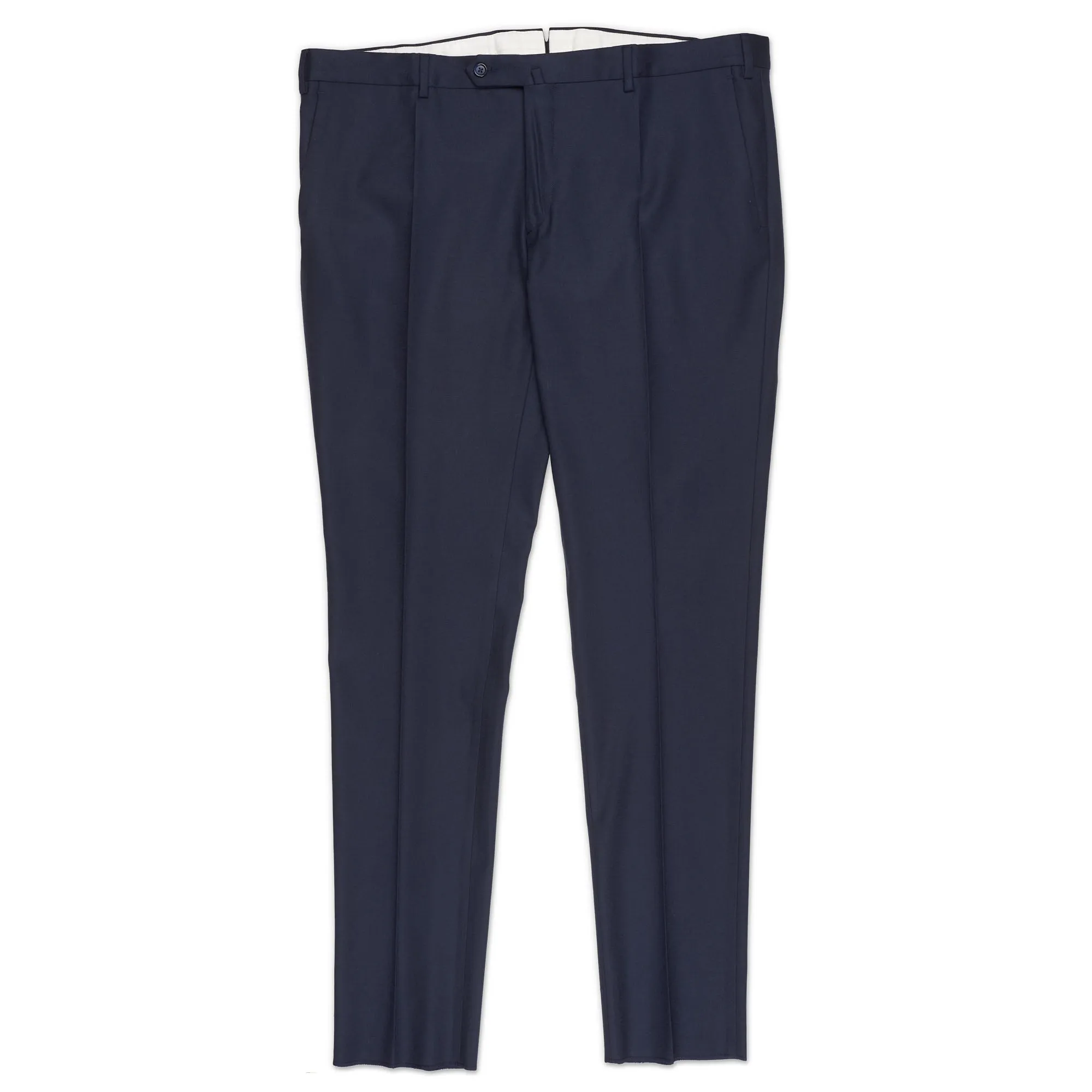 INCOTEX (Slowear) Navy Blue Flannel Wool Twill Dress Pants EU 60 NEW US 44 Slim