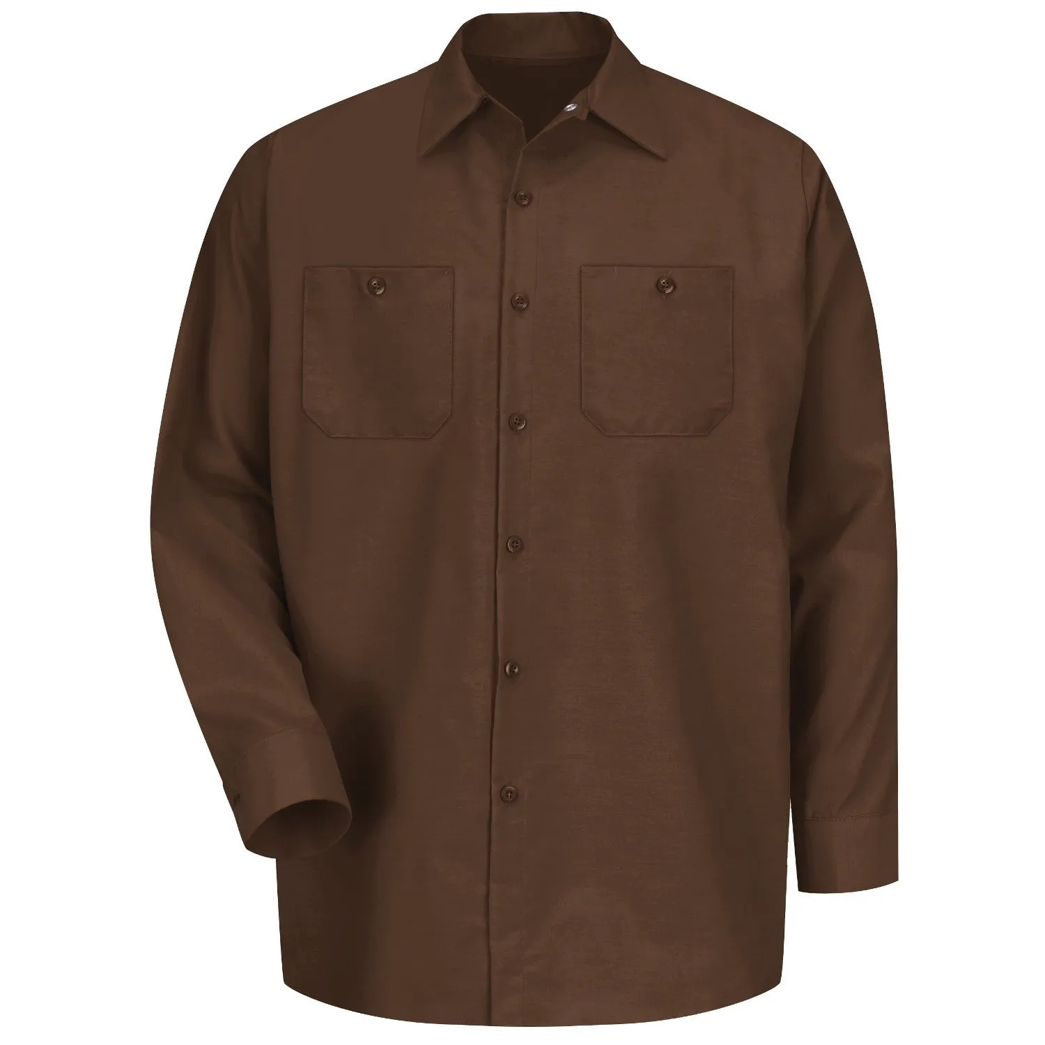 Industrial Work Shirt Long Sleeve - Brown