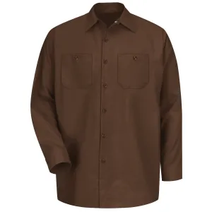 Industrial Work Shirt Long Sleeve - Brown