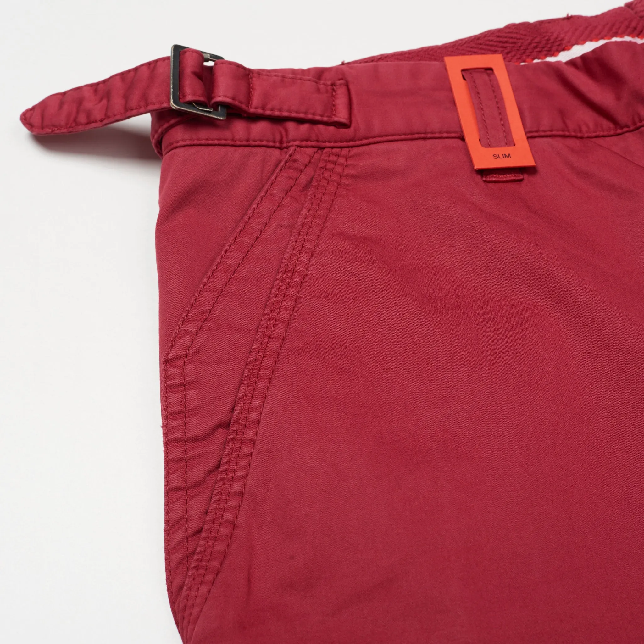 ISAIA Napoli Red Cotton Flat Front Cargo Pants EU 46 NEW US 30 Slim Fit