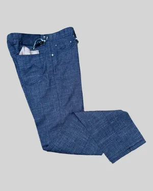 JACOB COHEN Bard Linen, Silk, Wool Mix | BLUE INDIGO