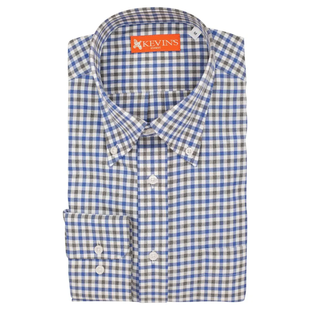 Kevin's Finest Blue/Gray Tattersall Shirt