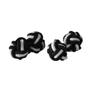 Knot Cufflinks - Black & White
