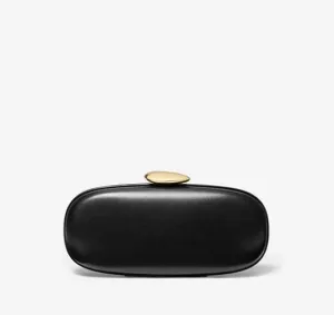 Leather clutch Michael Kors Tina Small Leather, black