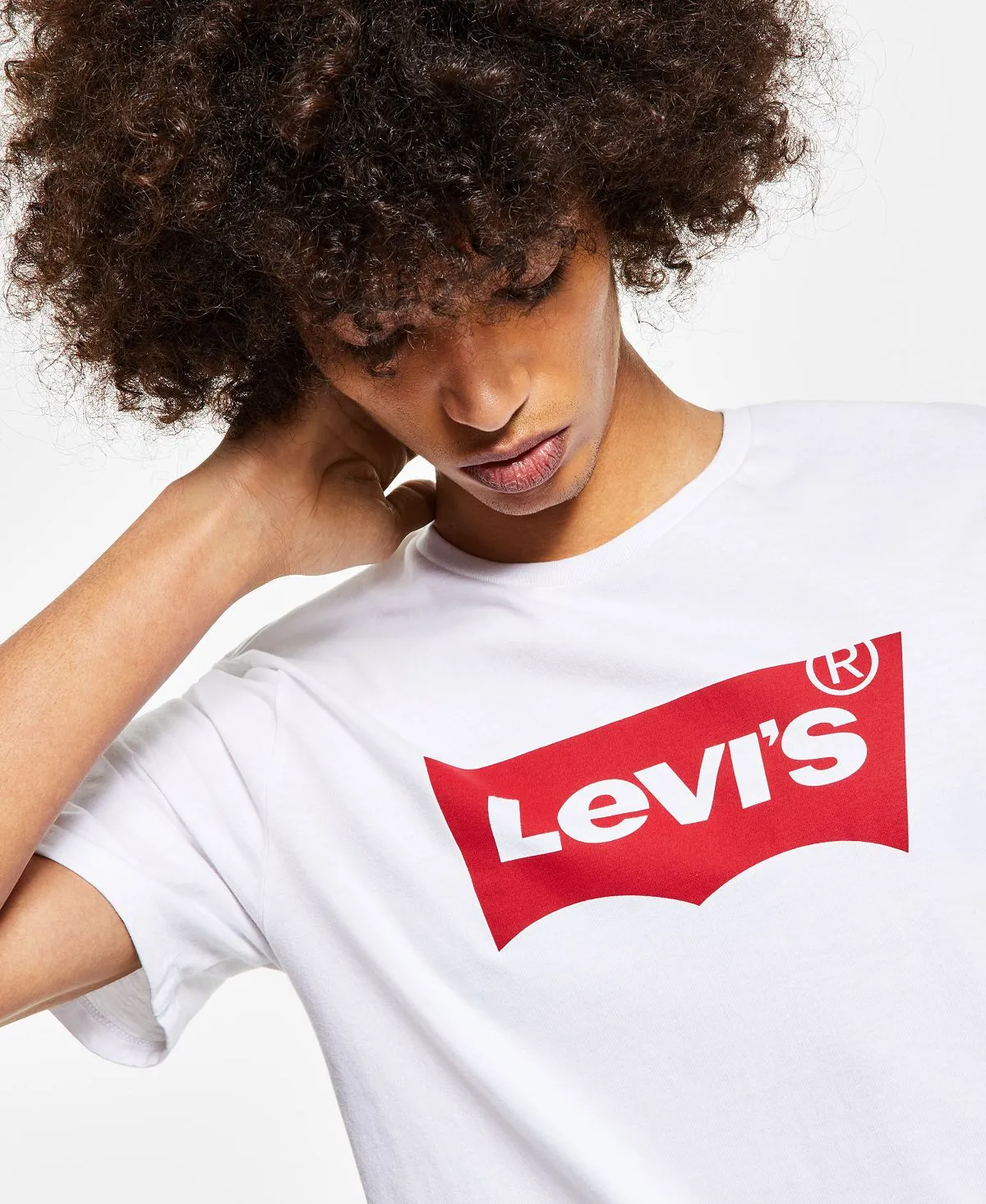 Levi's Men's Short Sleeve Batwing Logo T-Shirt, White