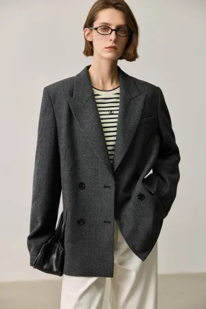 LILY Wool-Blend Work Blazer