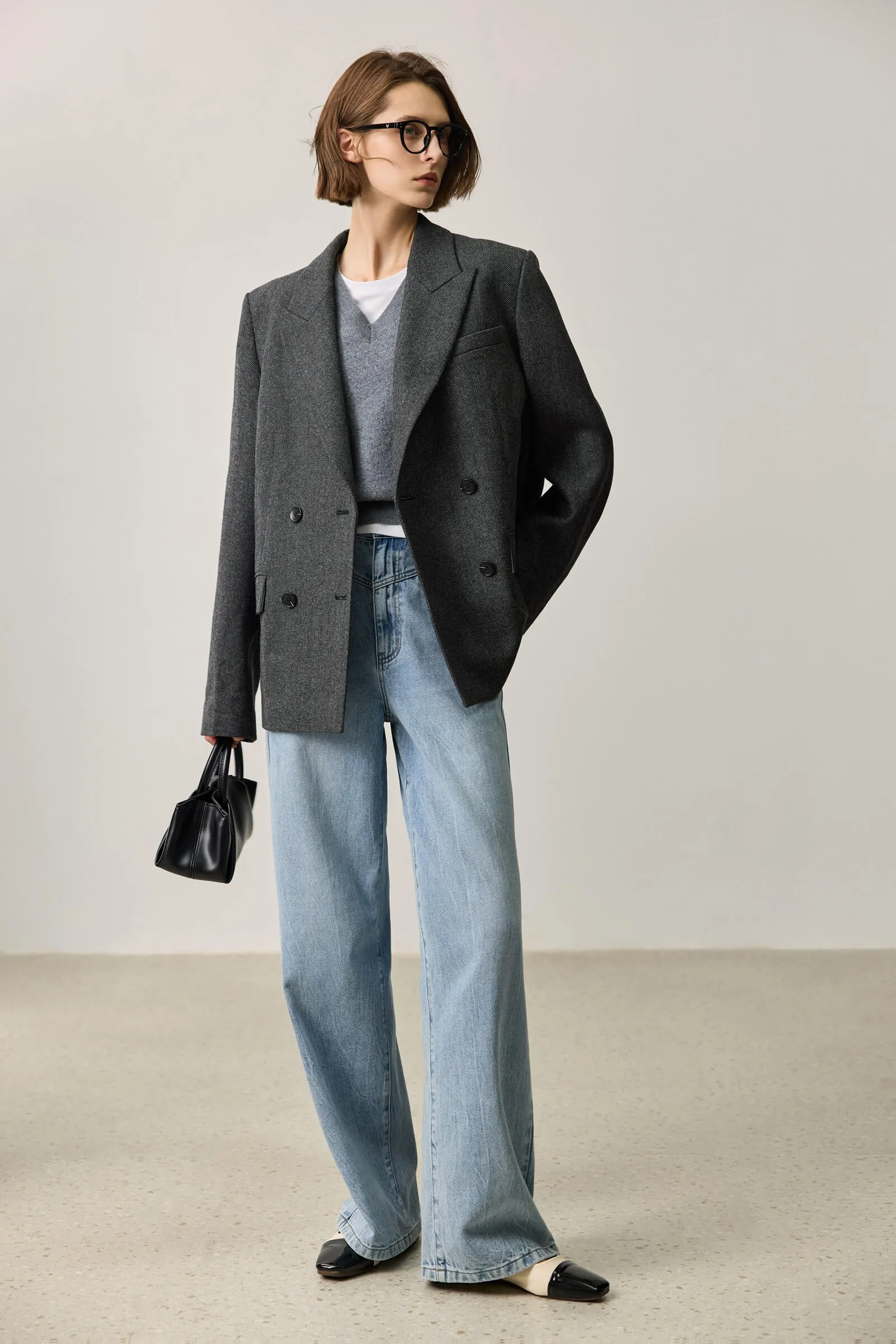 LILY Wool-Blend Work Blazer