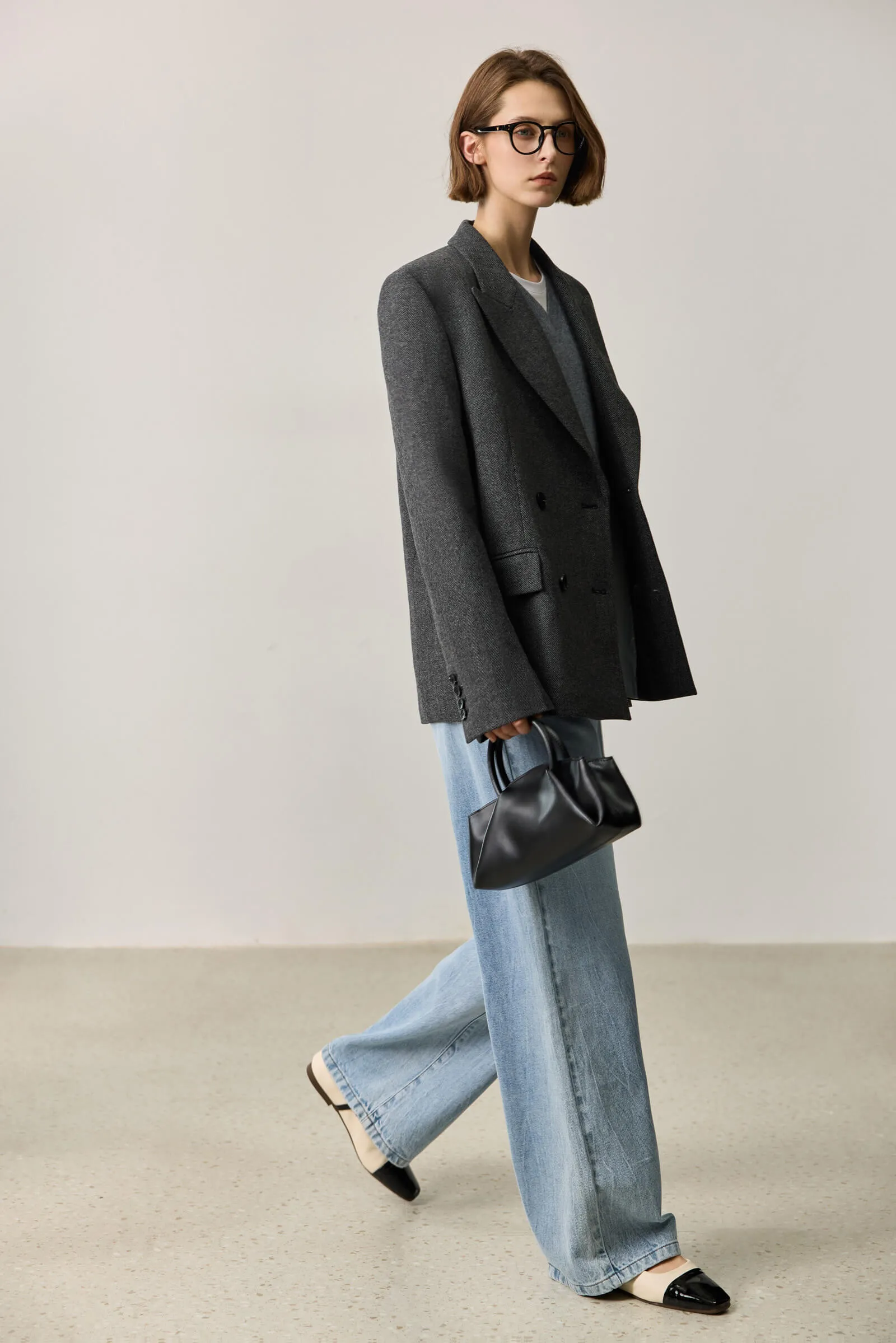 LILY Wool-Blend Work Blazer