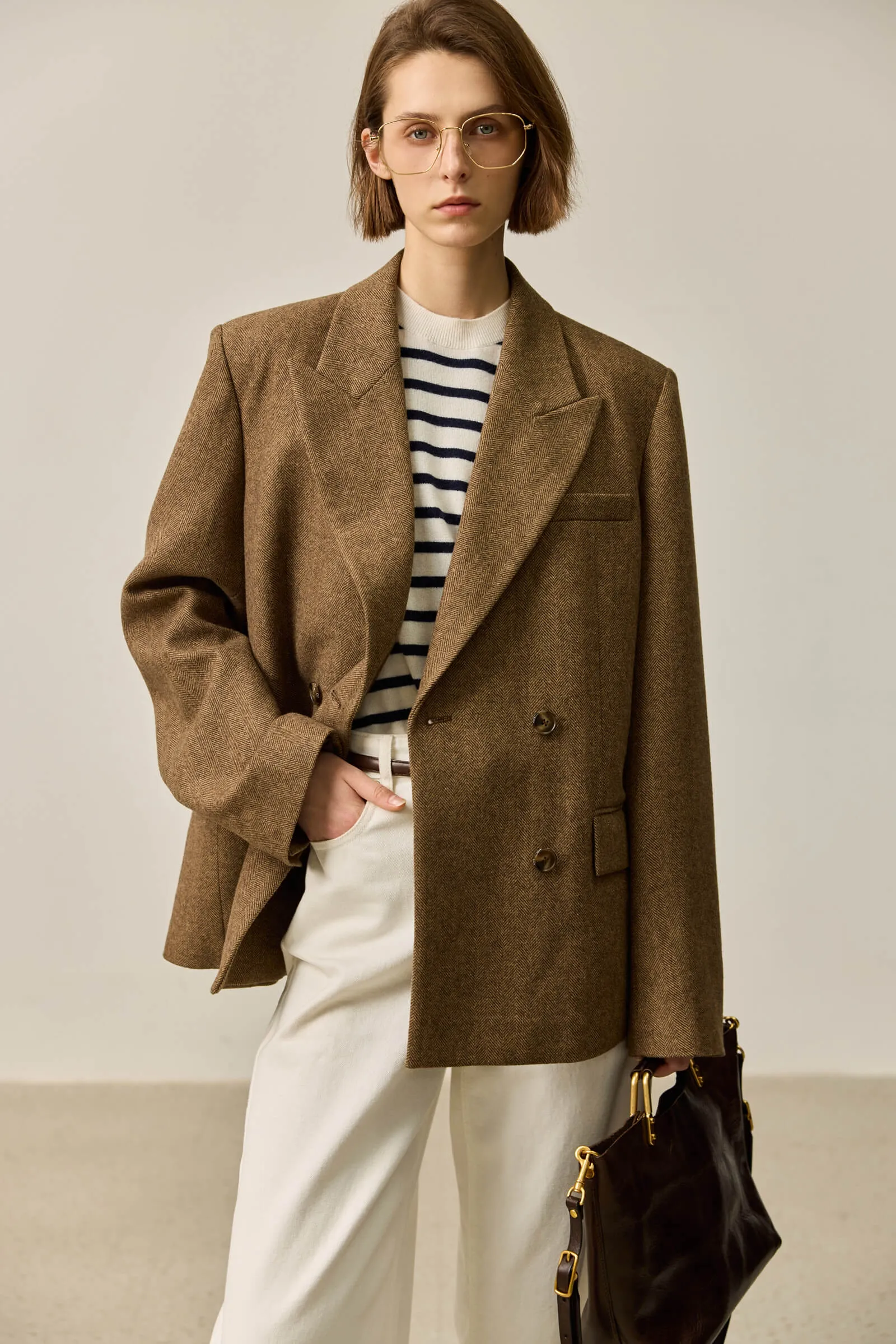 LILY Wool-Blend Work Blazer
