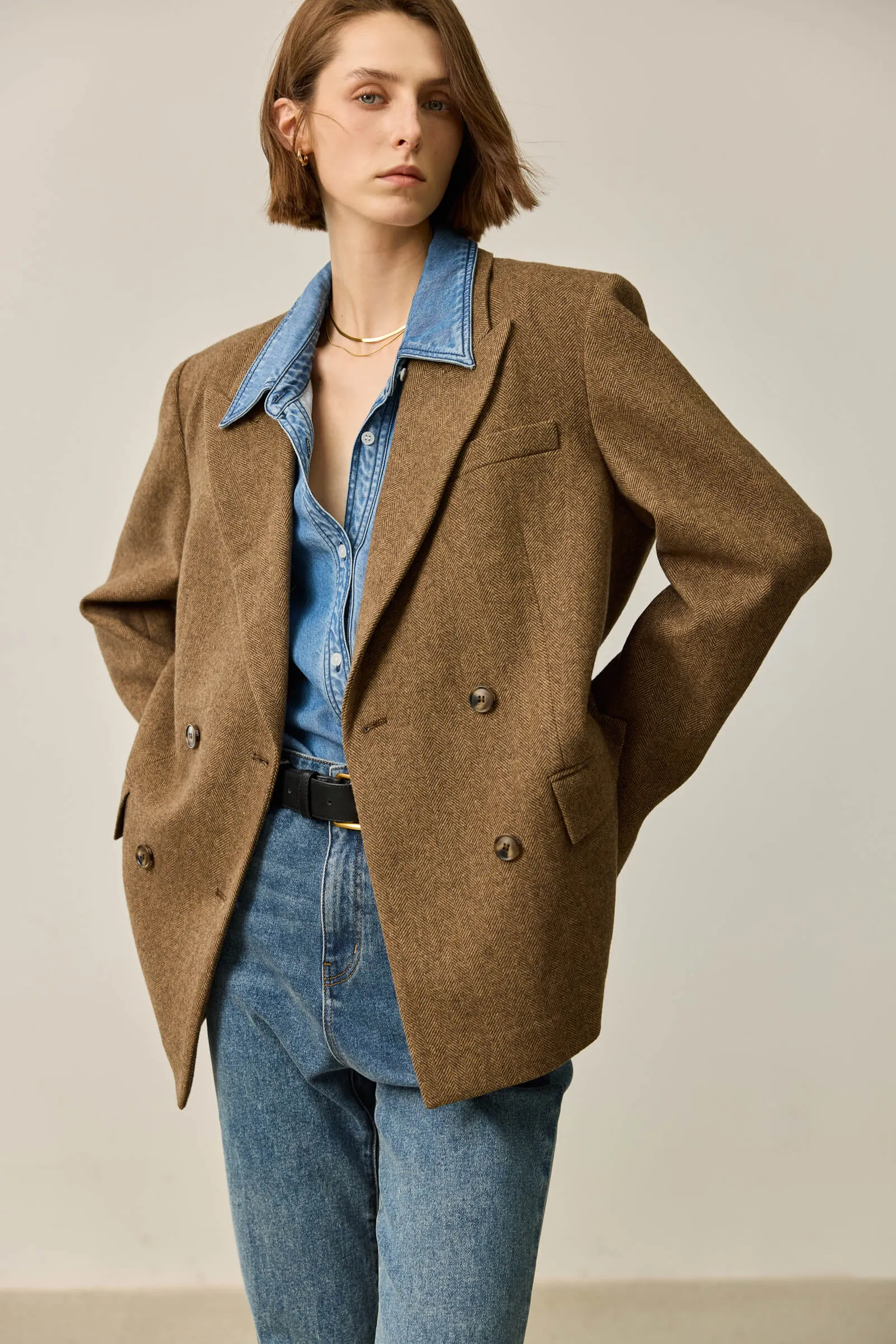 LILY Wool-Blend Work Blazer