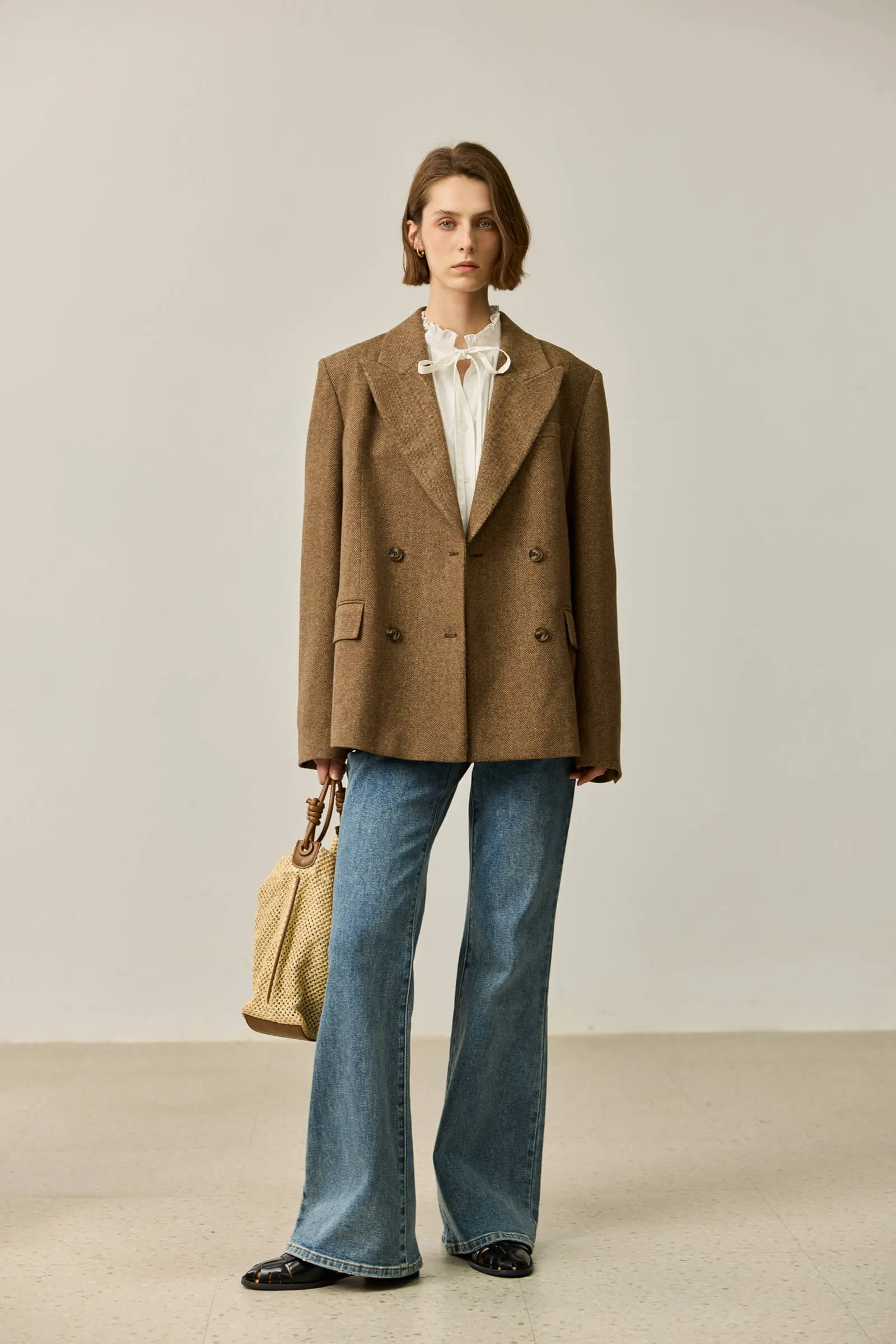 LILY Wool-Blend Work Blazer