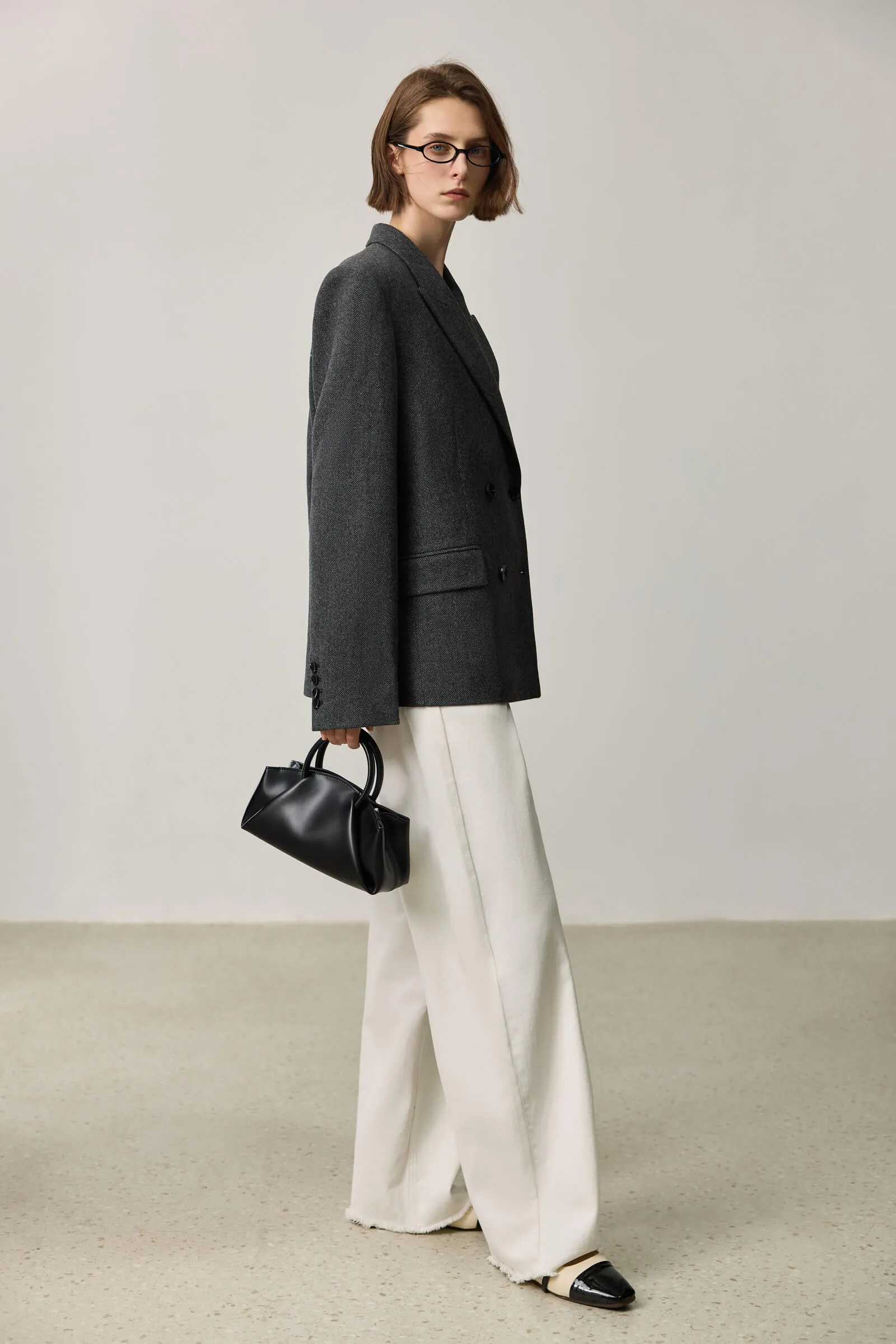 LILY Wool-Blend Work Blazer