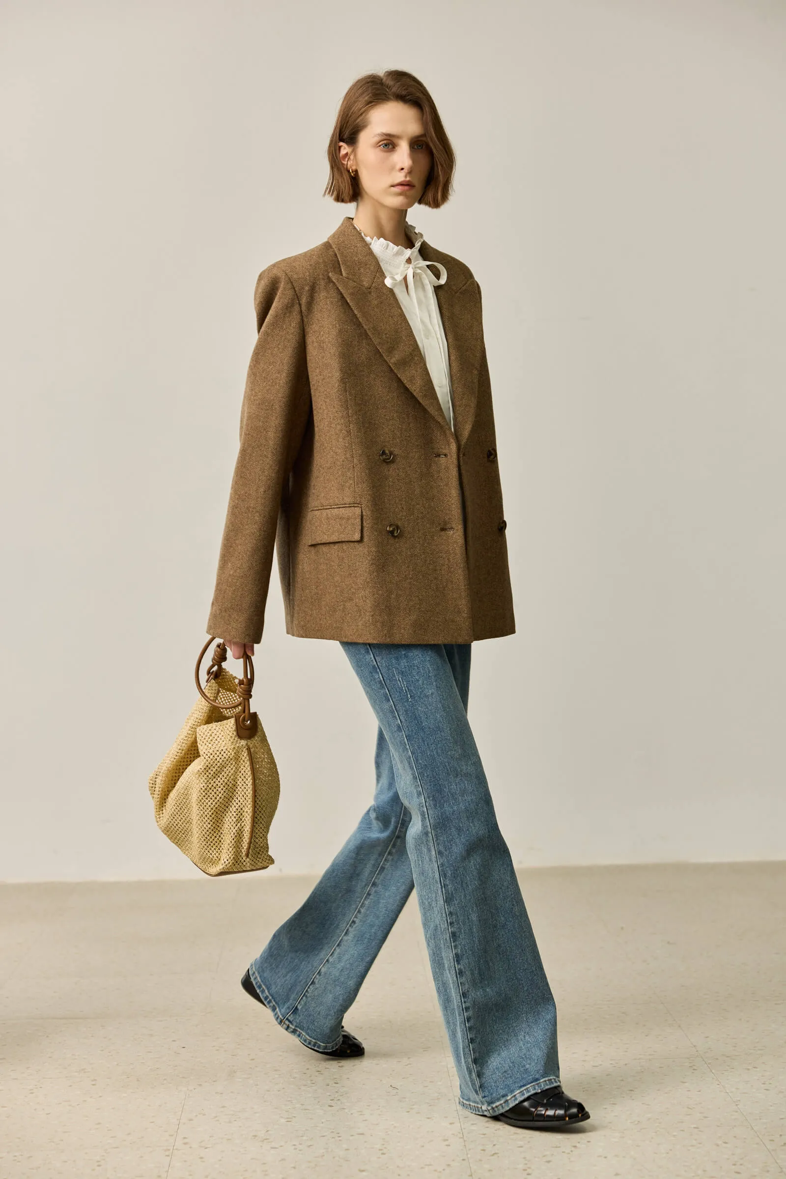 LILY Wool-Blend Work Blazer