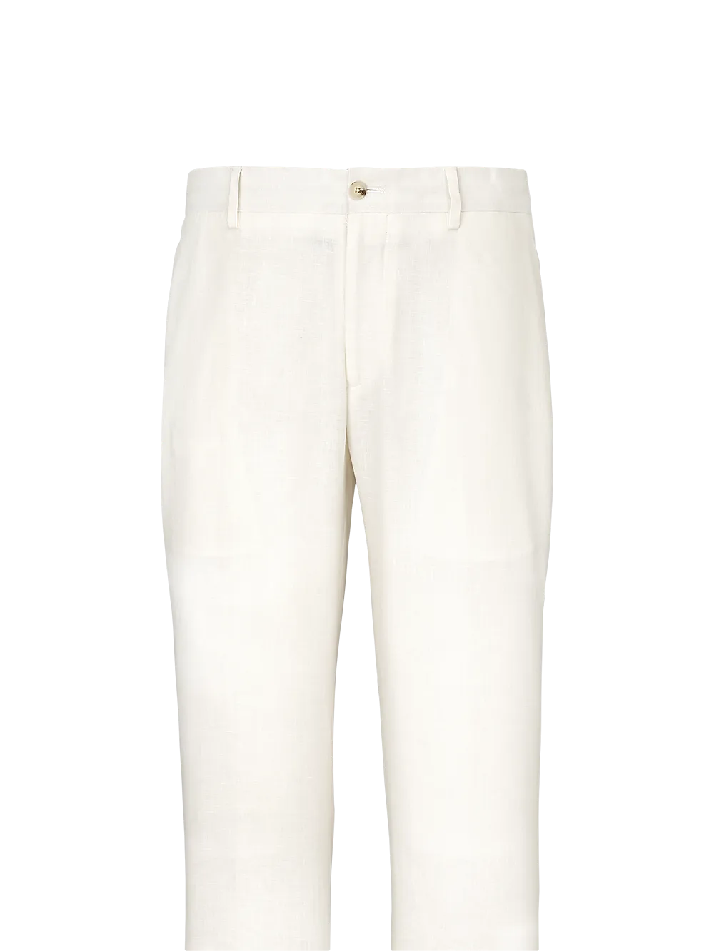 Linen Flat Front Pants - Khaki