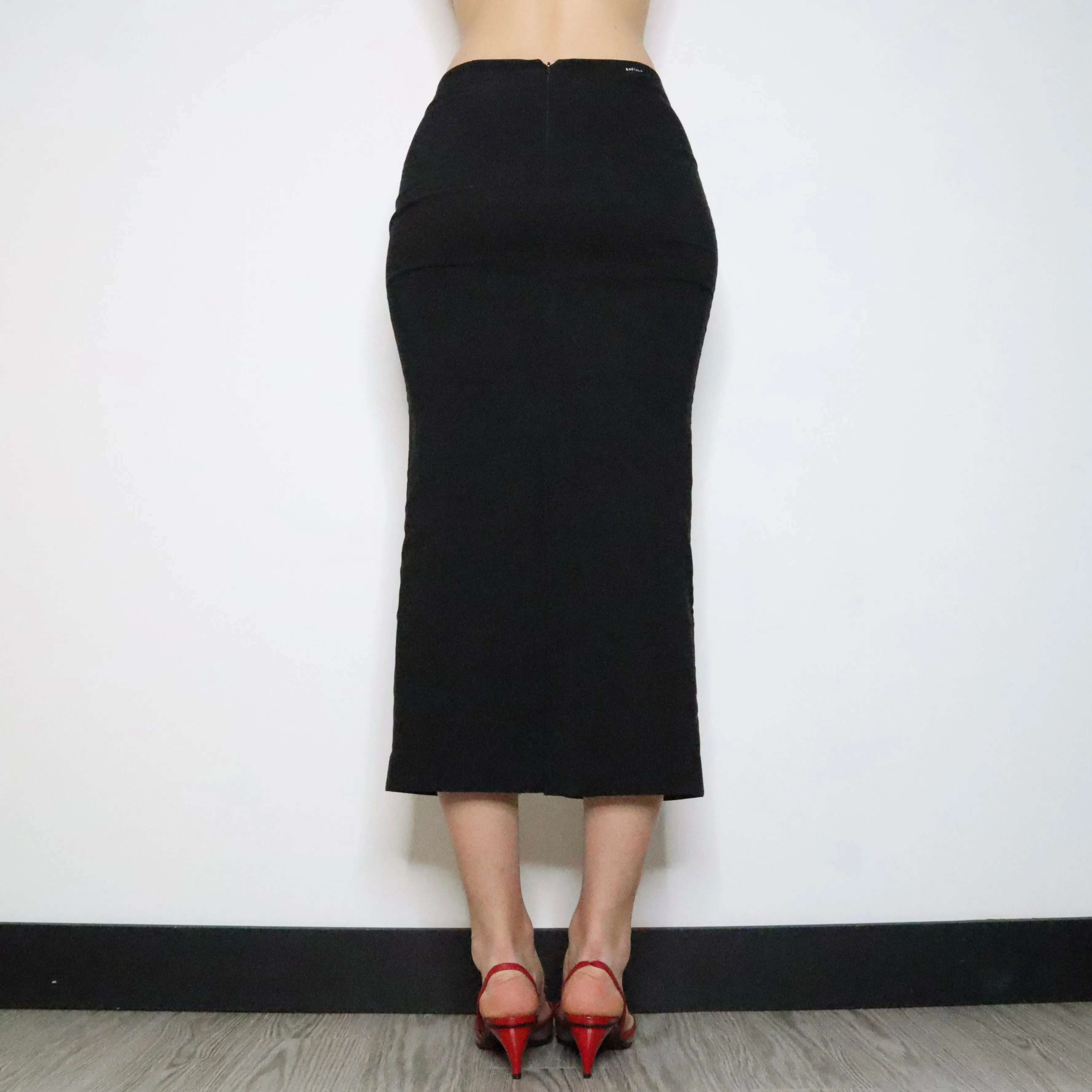 Long Black Pencil Skirt (Small)