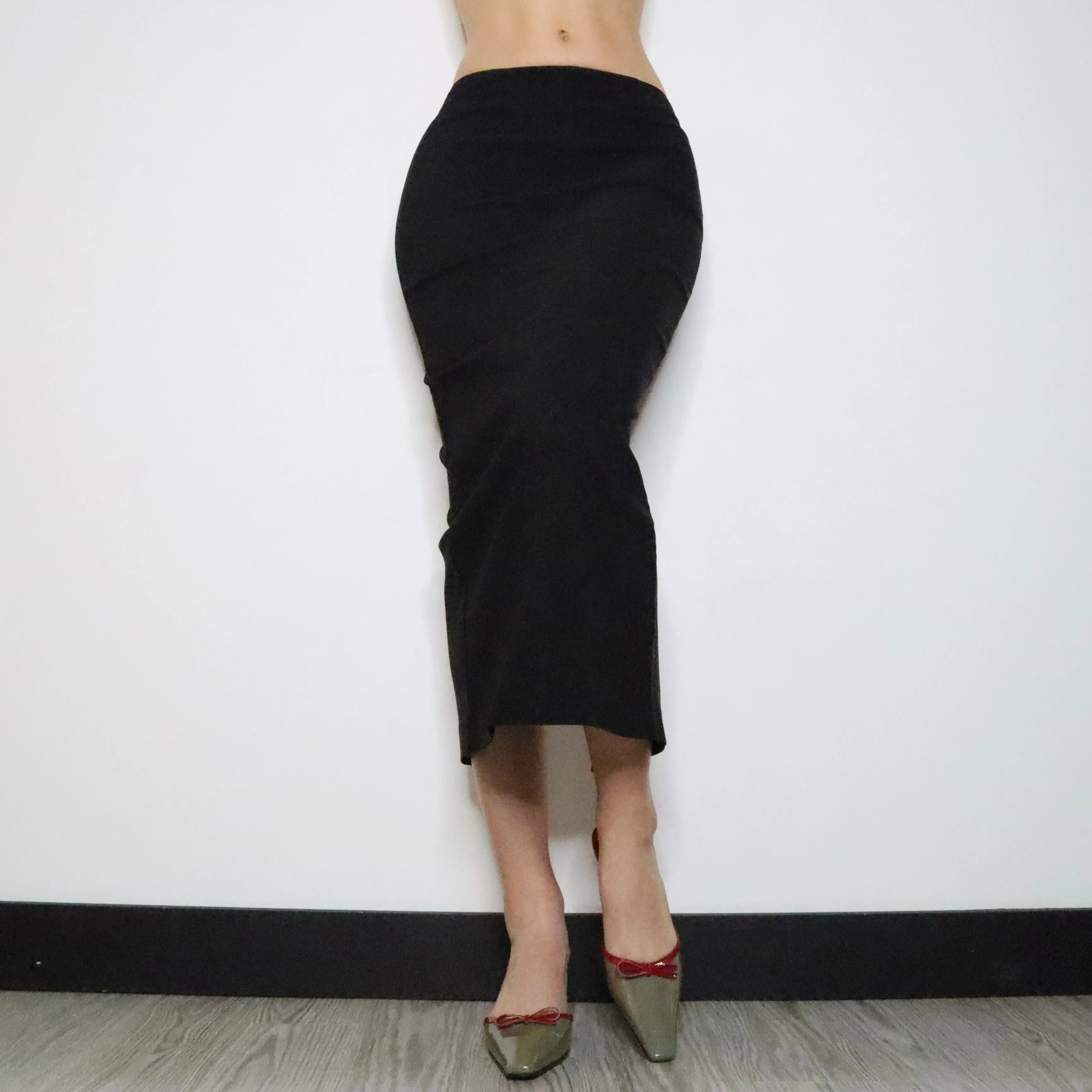 Long Black Pencil Skirt (Small)