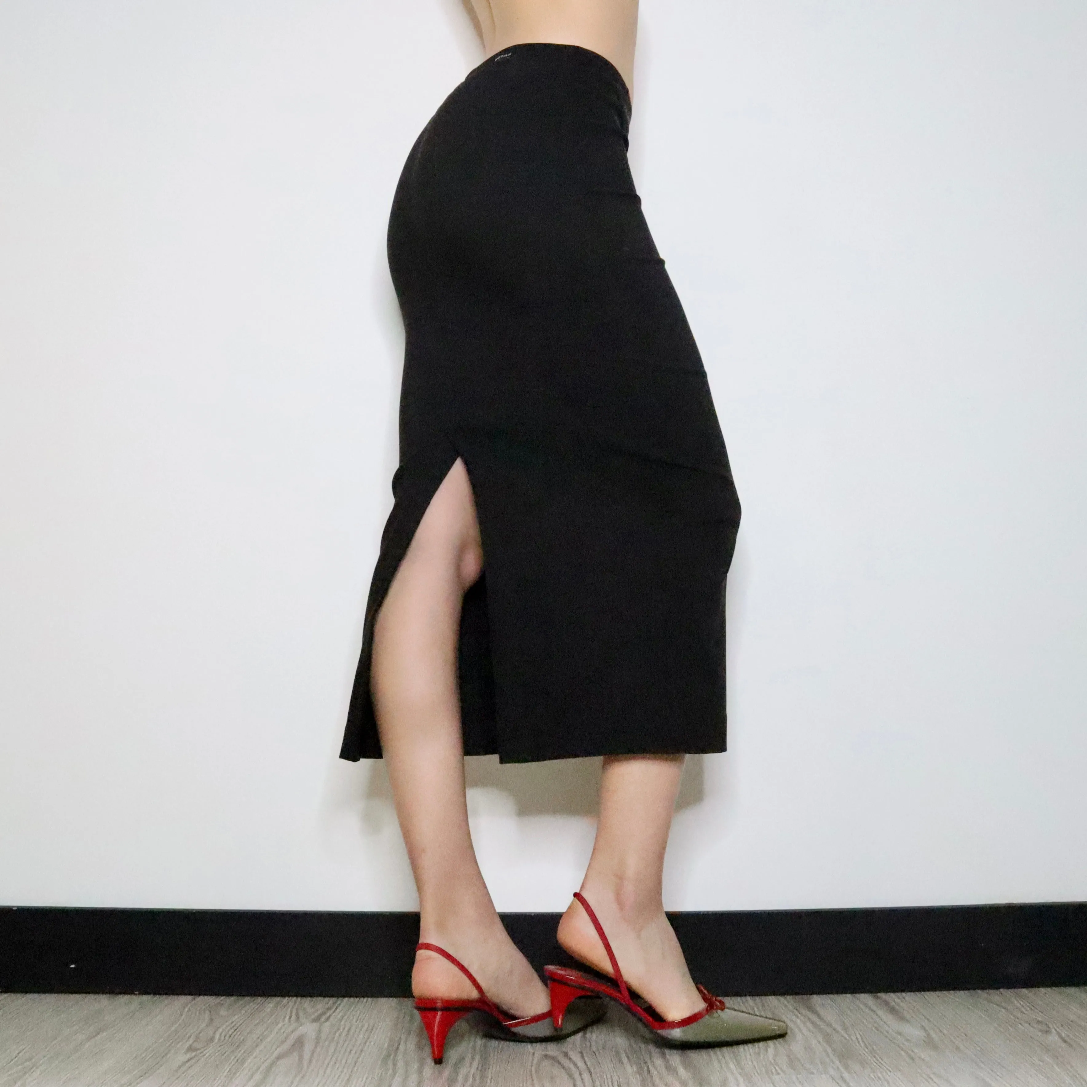 Long Black Pencil Skirt (Small)