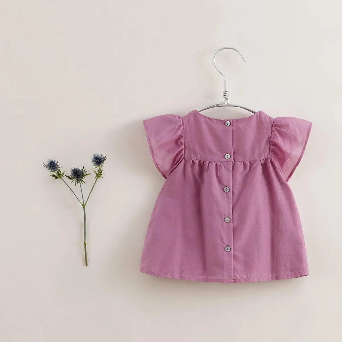 MARC & JANIE Girls Silk Flutter Sleeve Shirts 230732