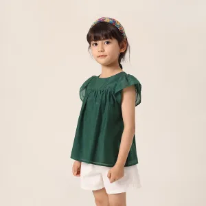 MARC & JANIE Girls Silk Flutter Sleeve Shirts 230732