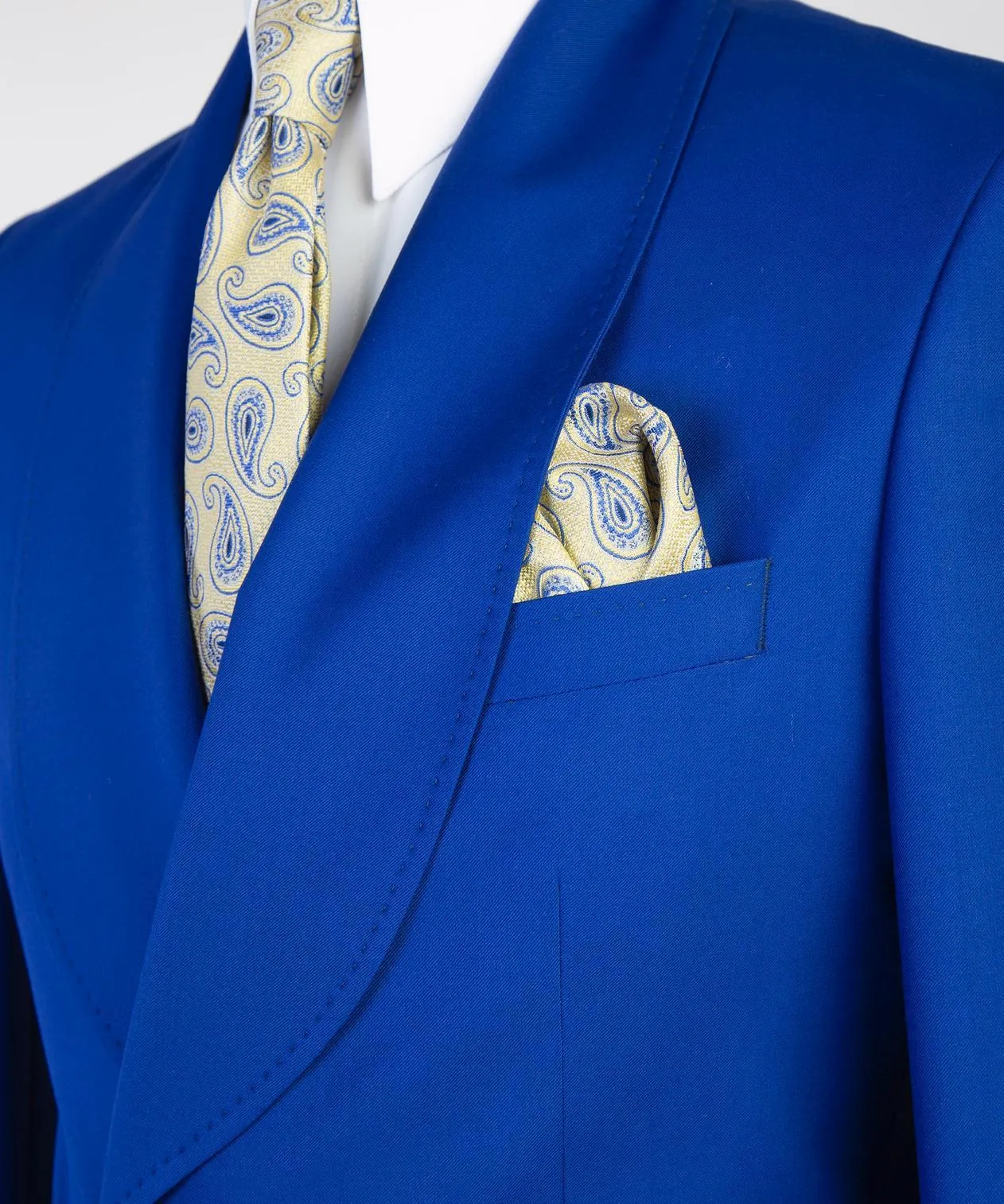 Mens Blue Suit Double Breasted