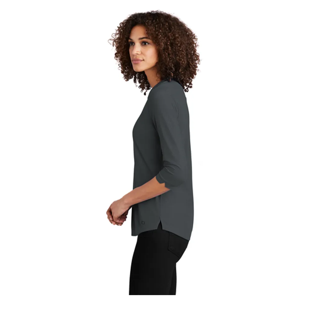 OGIO ® Ladies Jewel Henley - Diesel Grey