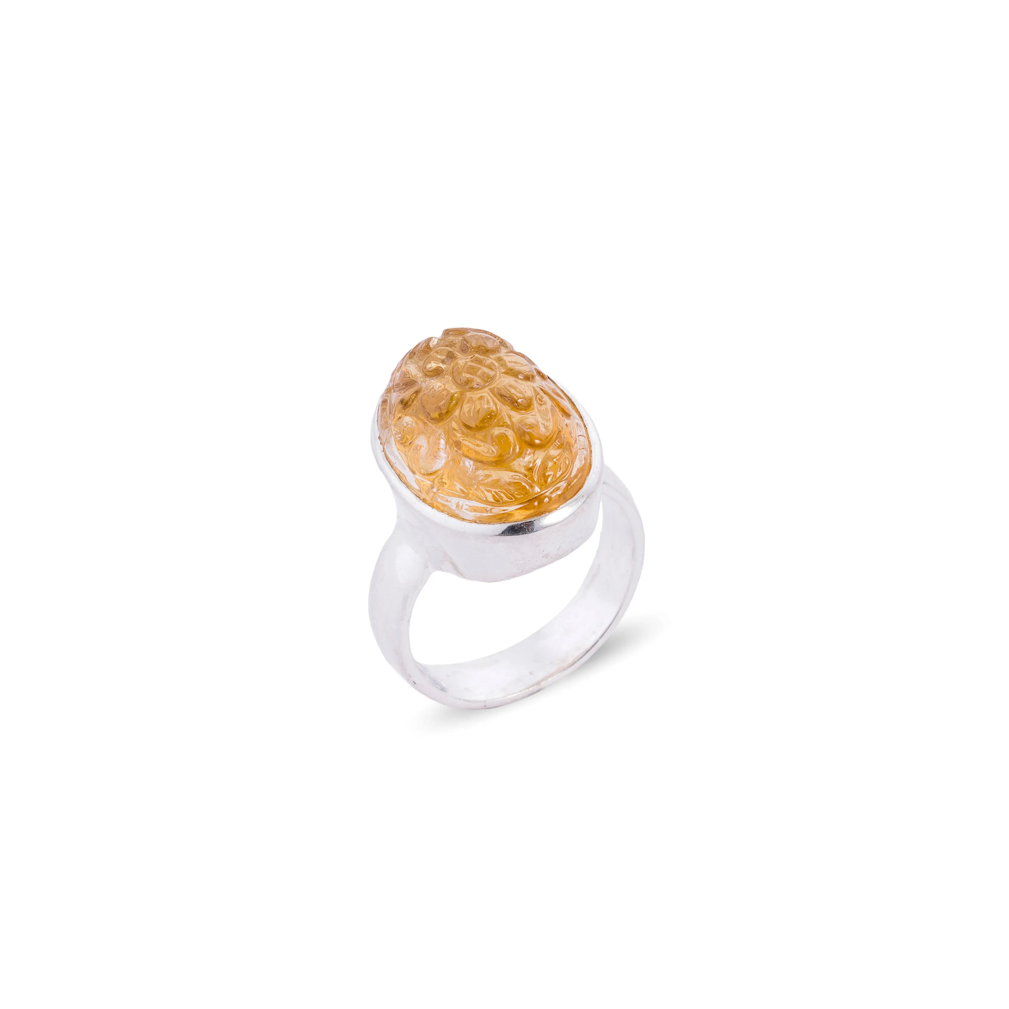 Orla Citrine Ring, Sterling Silver