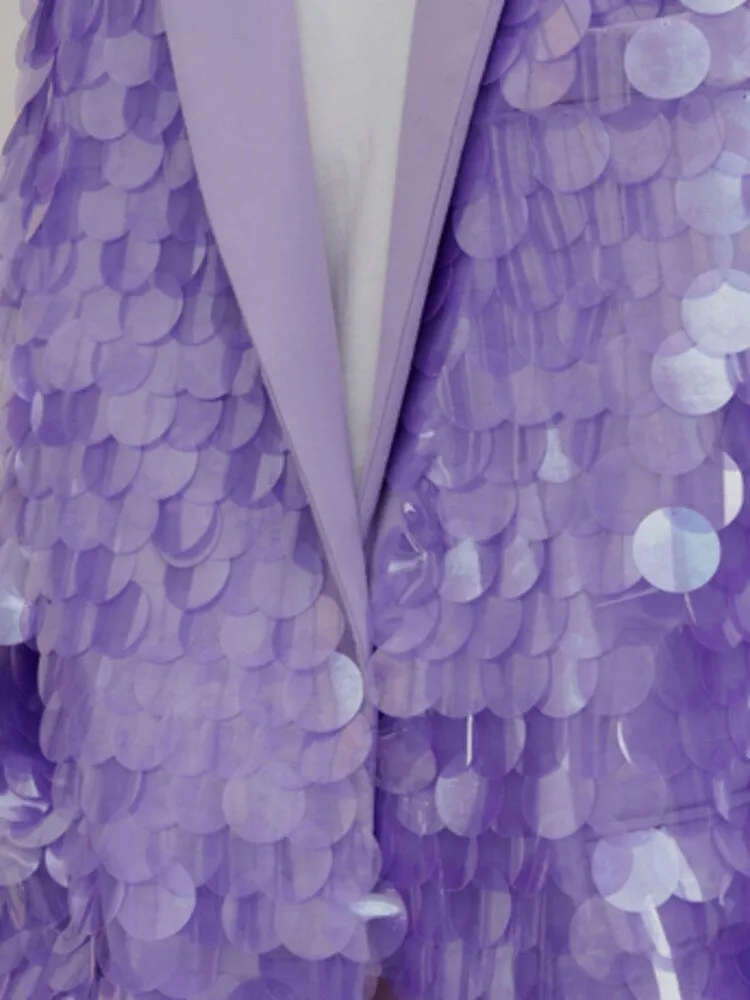 Pre Order:  Violet Discs Sequined Blazer