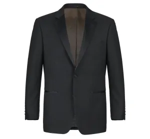 RENOIR Satin Slim Fit Notched Lapel 2-Piece 100% Wool Tuxedo Suit RI508-1