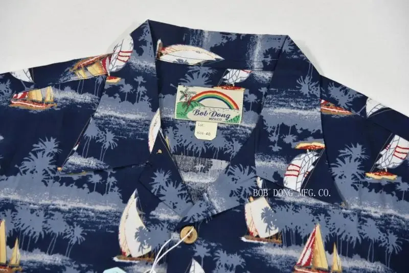 Sailboats Aloha Hawaii Casual Men Holiday Hawaiian Shirts