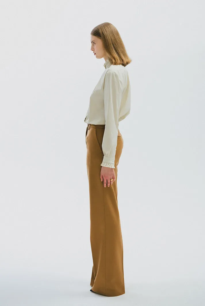 Tailored High Waisted Pants l Camel